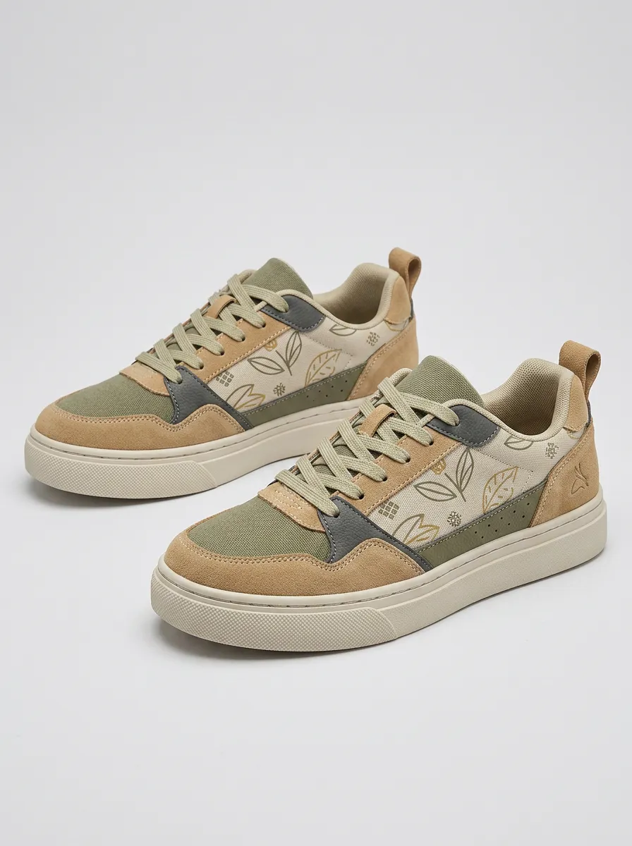 Men's Botanical Nature Lover Floral Printed Sneakers