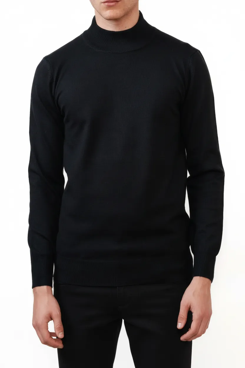 Slim Fit Viscose Turtleneck Sweater