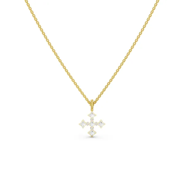 Four-Cornered Flower Everyday Necklace