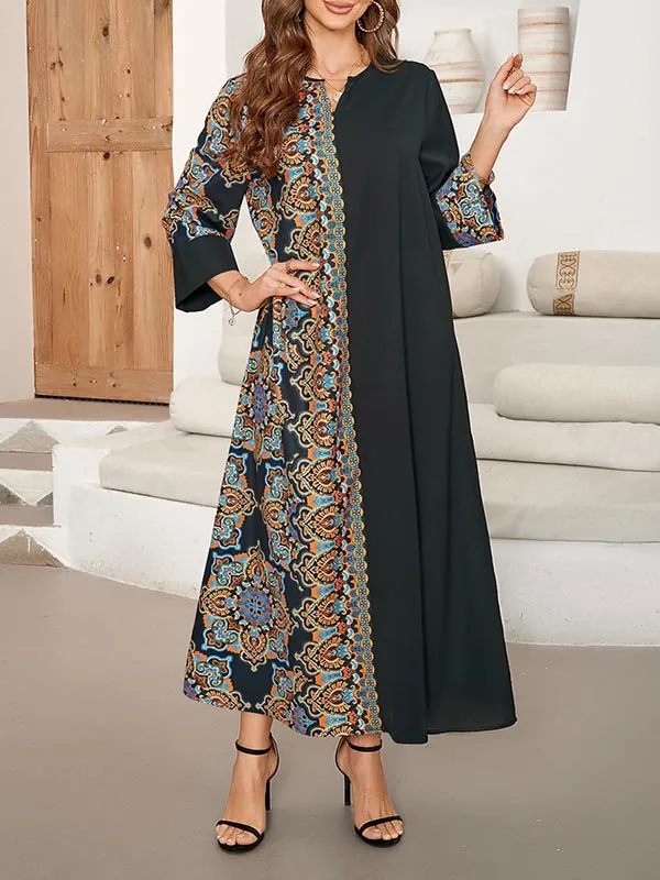 Loose Printed Maxi Dress