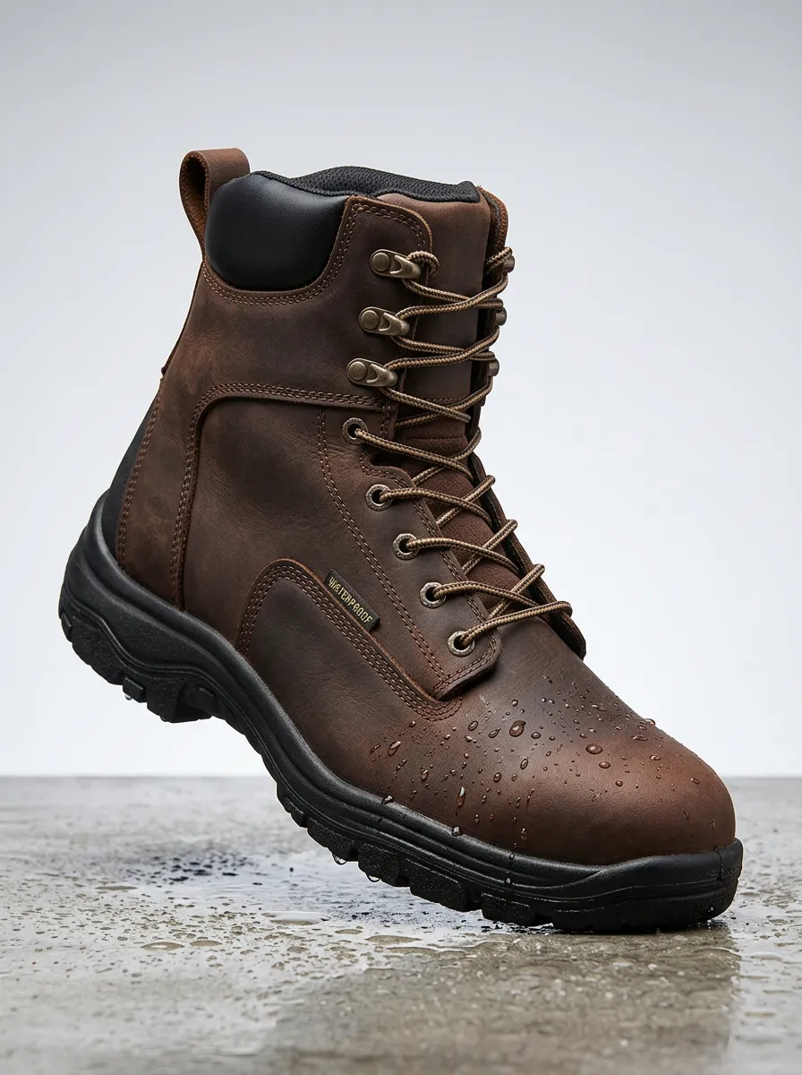 Modern Outdoor Leather-Look Men's Waterproof Work Boots