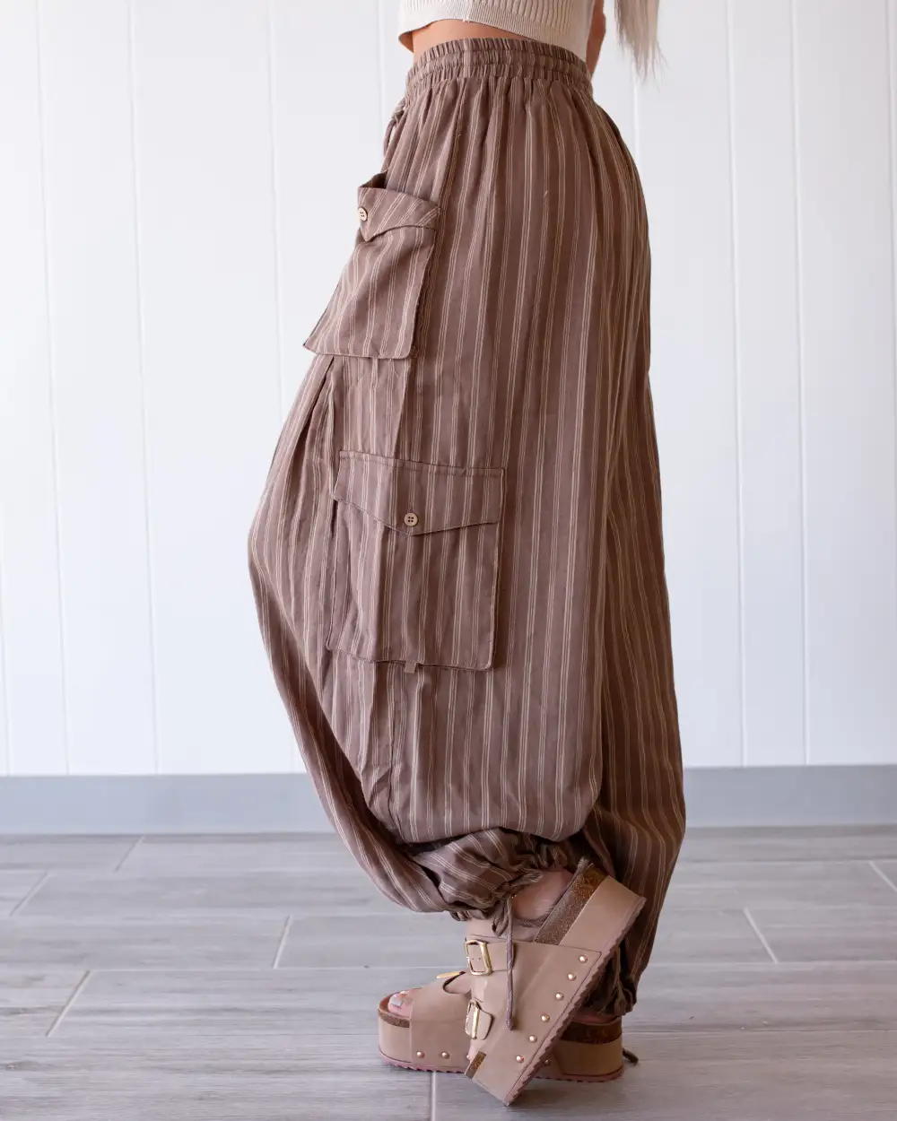 Modern Striped Cargo Pants