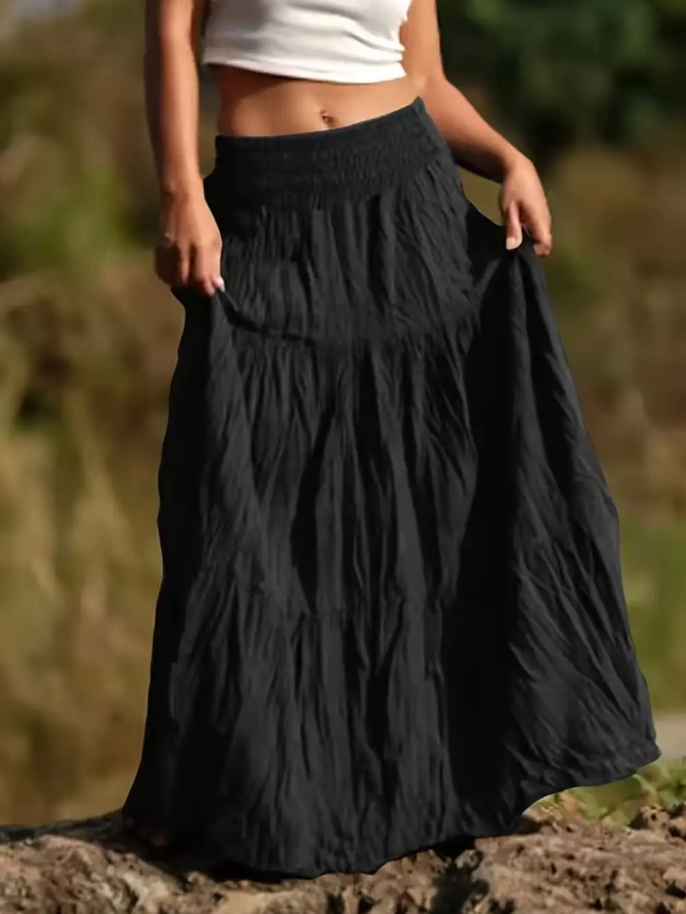 Tiered Maxi Skirt