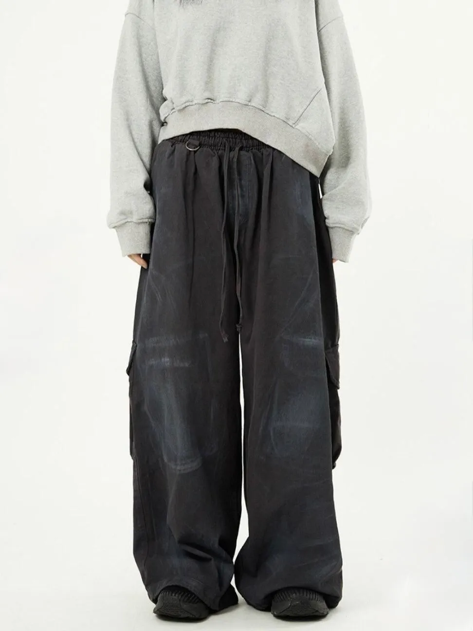 Modern Paint Splatter Cuffed Relaxed Cargo Pants