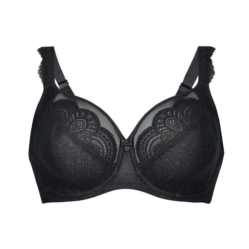 Women's Full Coverage Underwire Lace Decorative Stone Bra