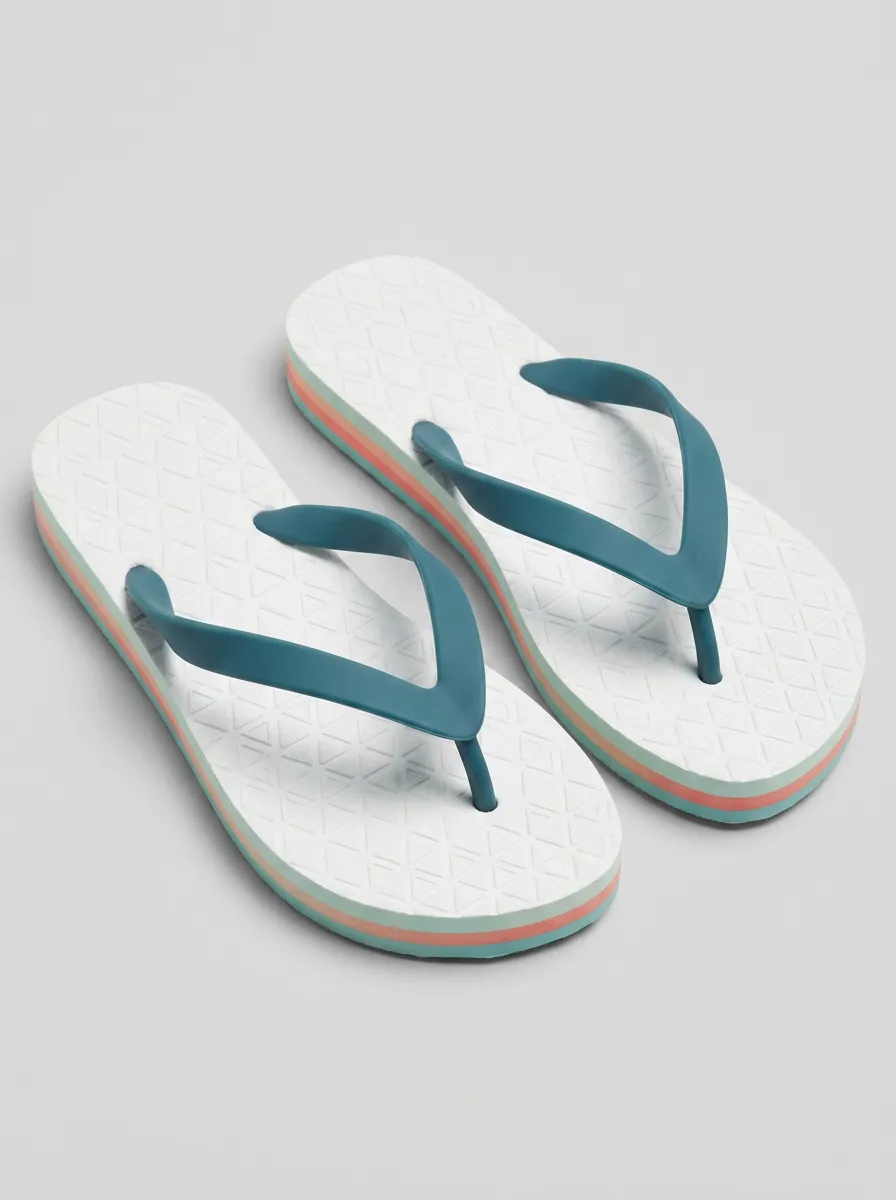 Unisex Summer Beach Geometric Pattern Printed Flip Flops