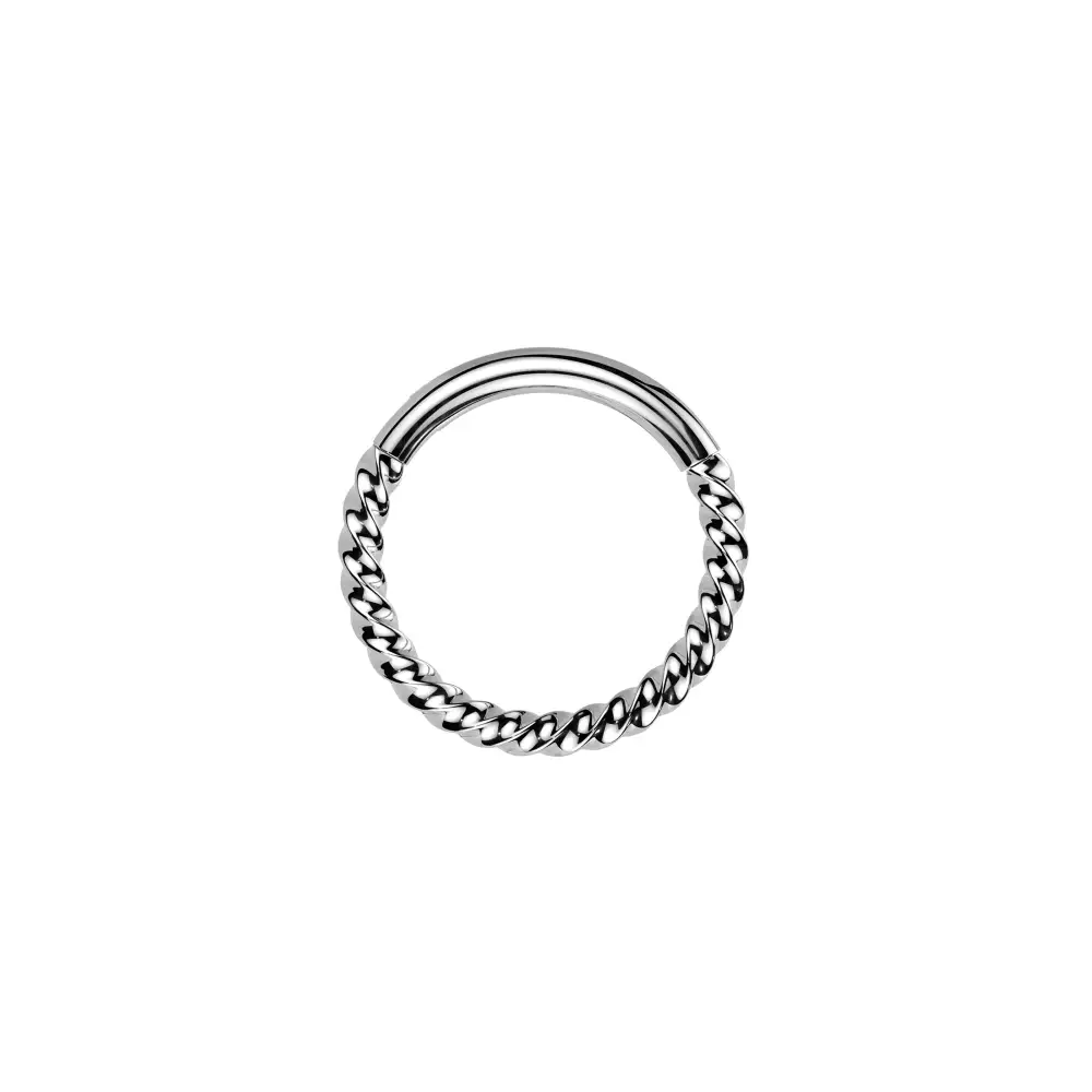 Everyday Titanium Hinged Hoop Ring