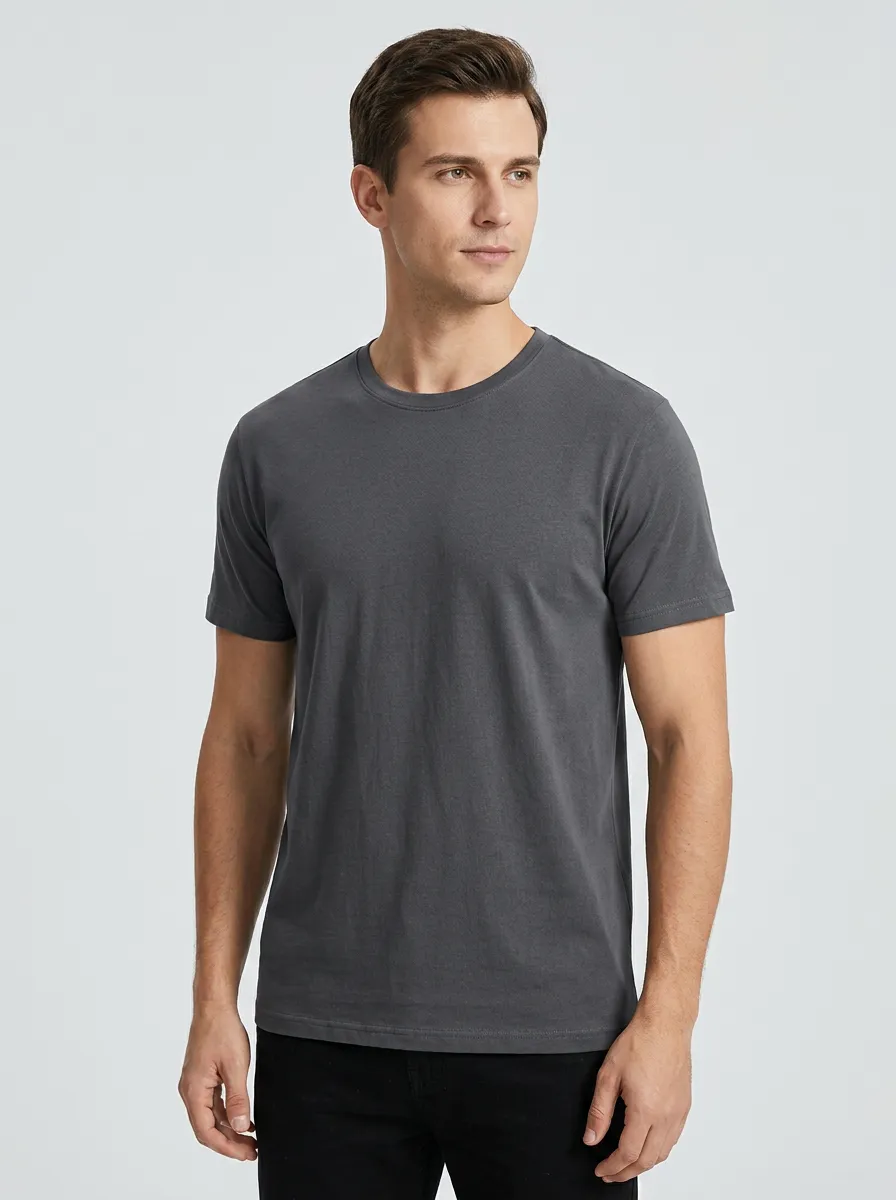 Rustic Men's Cotton Crew Neck T-Shirt
