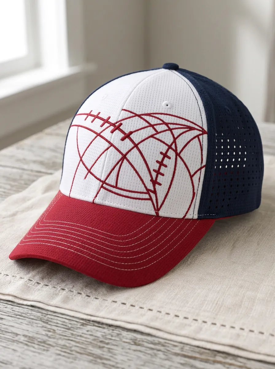Men's Heritage Football Fan American Football Line Art Printed Cap