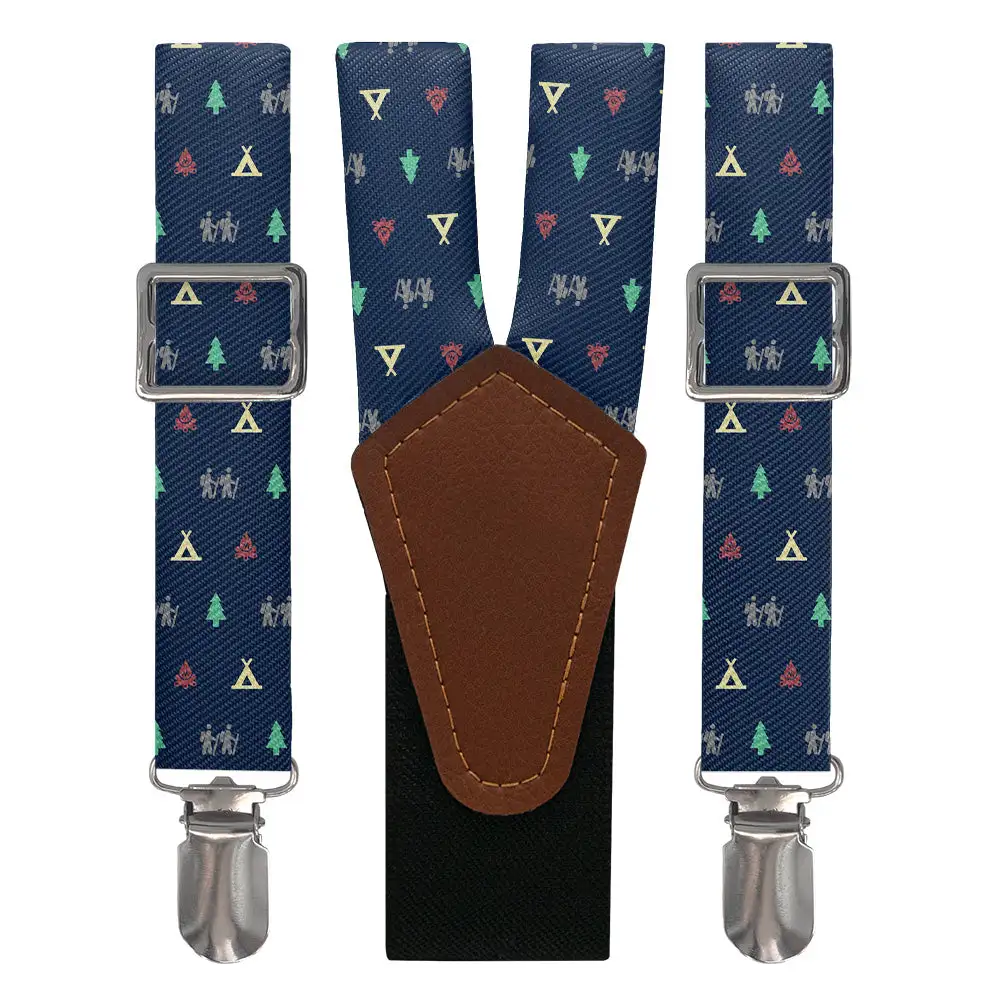 Camping With Friends Theme Suspenders
