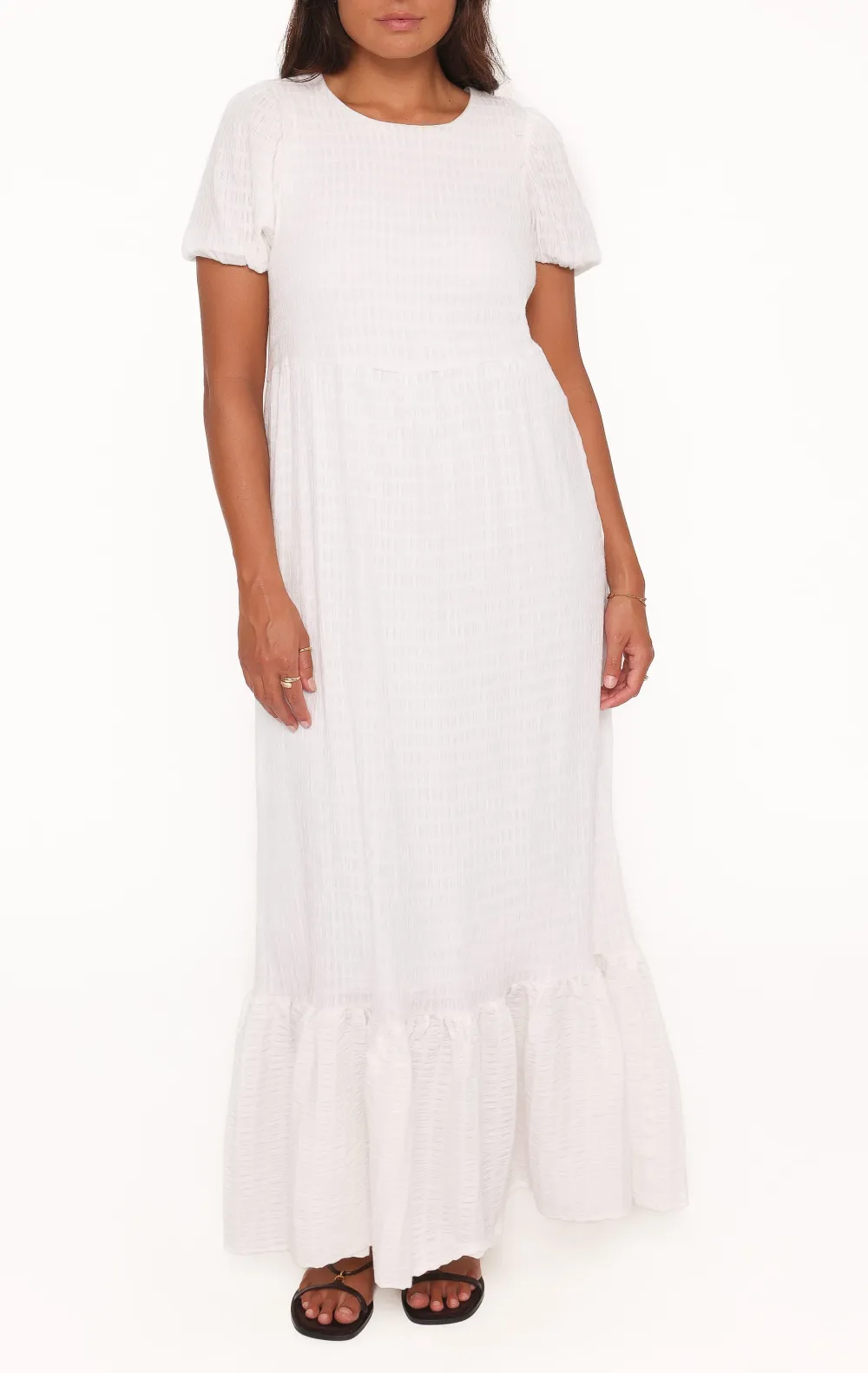 Cotton Round Neck Maxi Dress