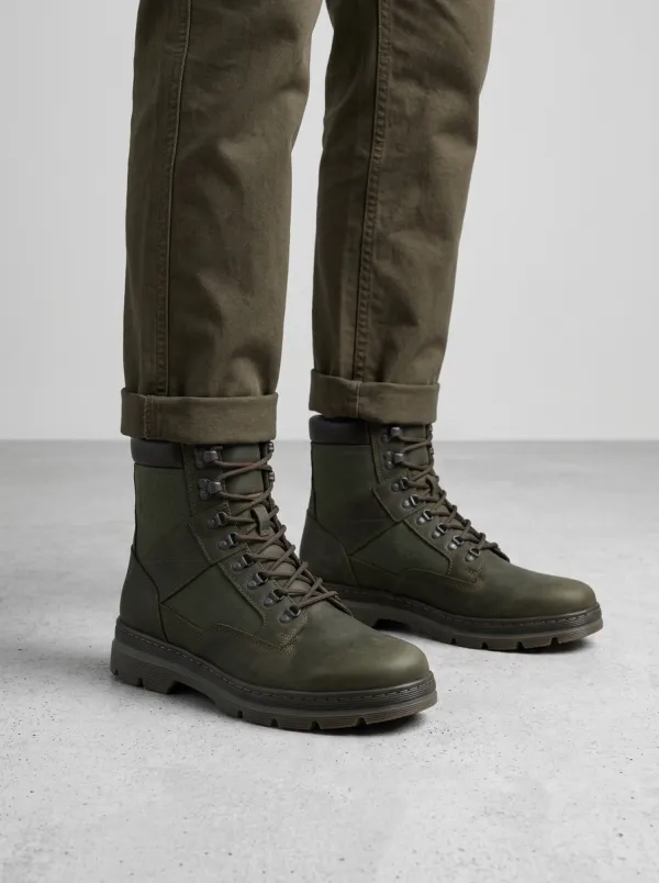 Unisex Everyday Outdoor Tactical Leather Work Boots