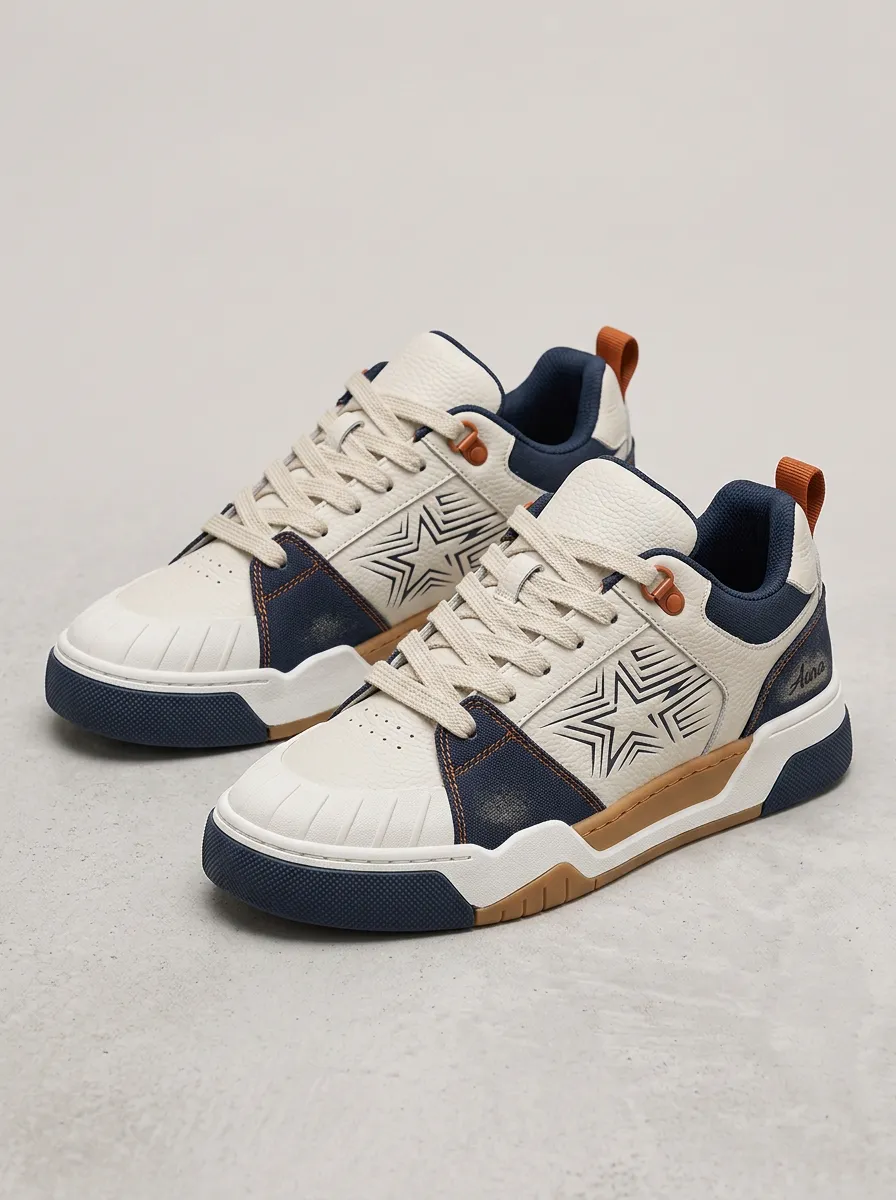 Men's Star Pattern Graphic Skate Shoes
