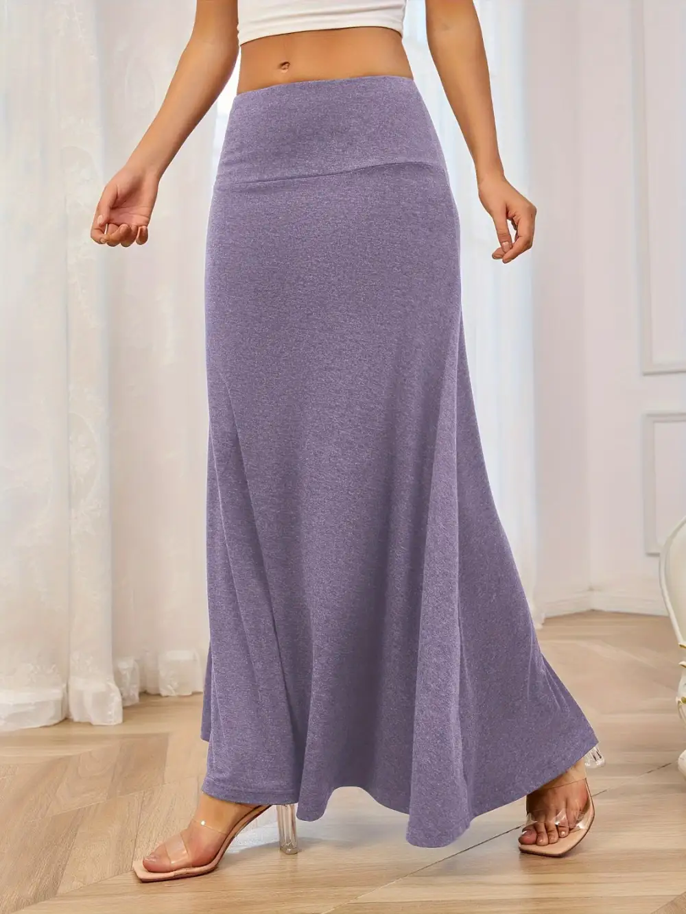 Everyday Elastic Waist Maxi Skirt