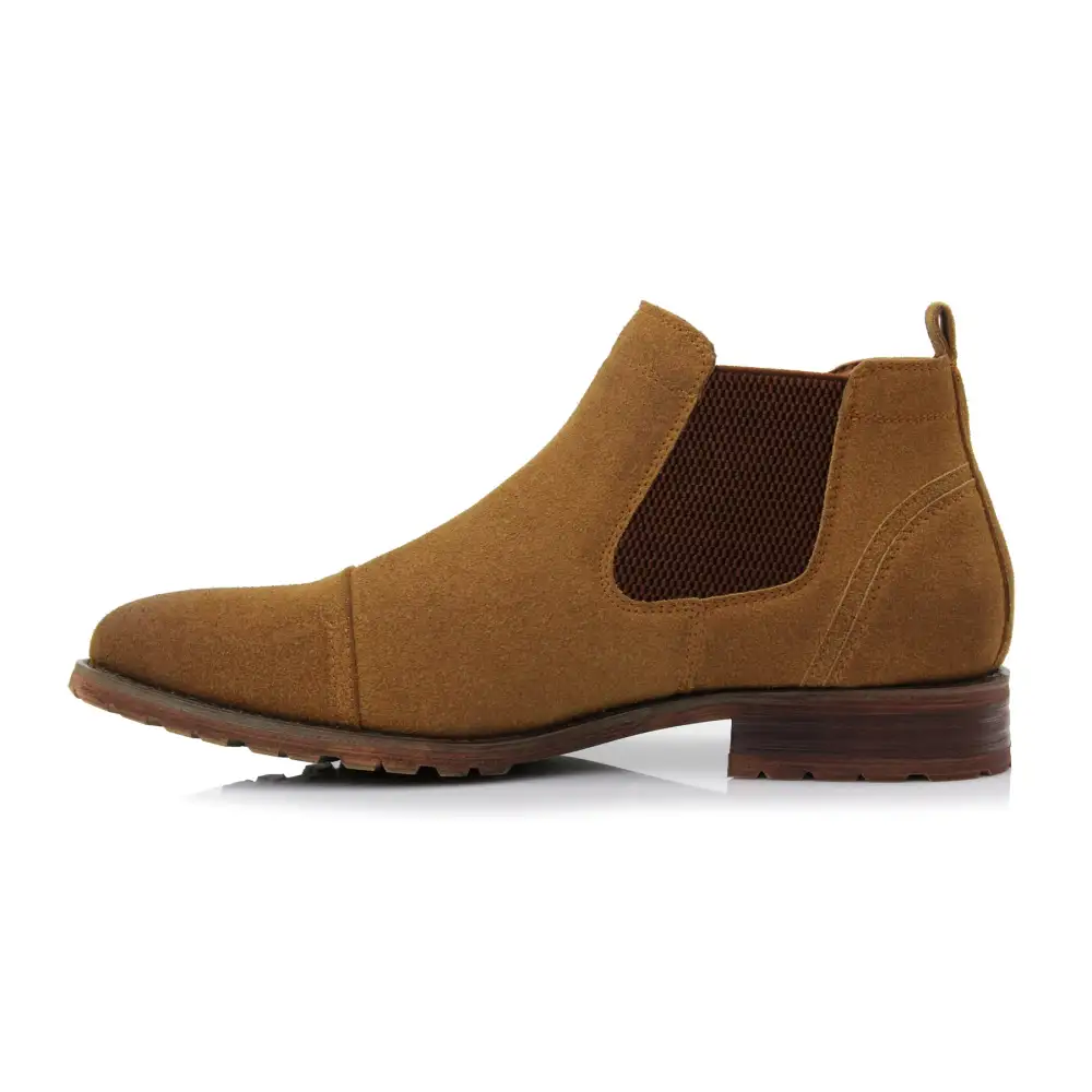 Classic Faux-Suede Suede Faux-Leather Chelsea Boots