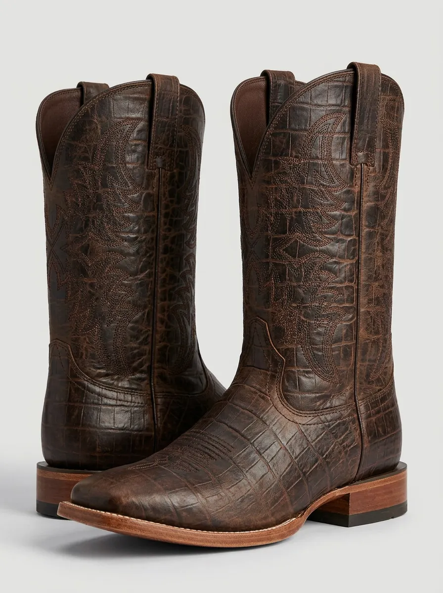 Southwestern Country Style Men's Western Cowboy Boots