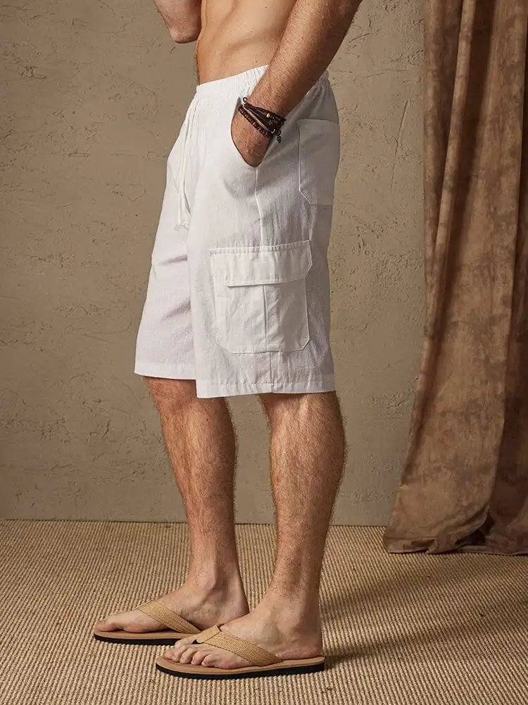 Linen Pocket Drawstring Shorts