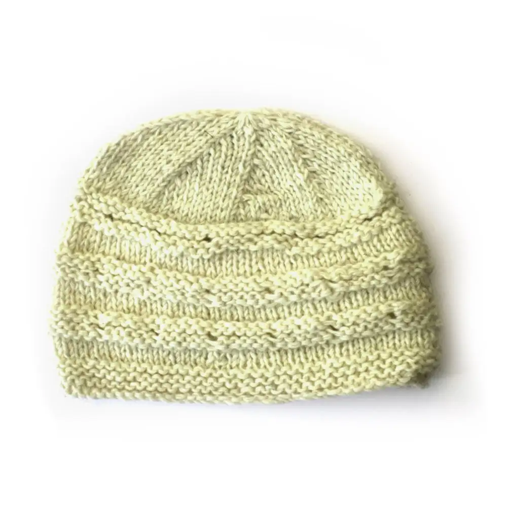 Rib Knit Plain Wool Beanie Hat