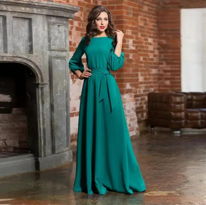  Long Sleeve Maxi Dress