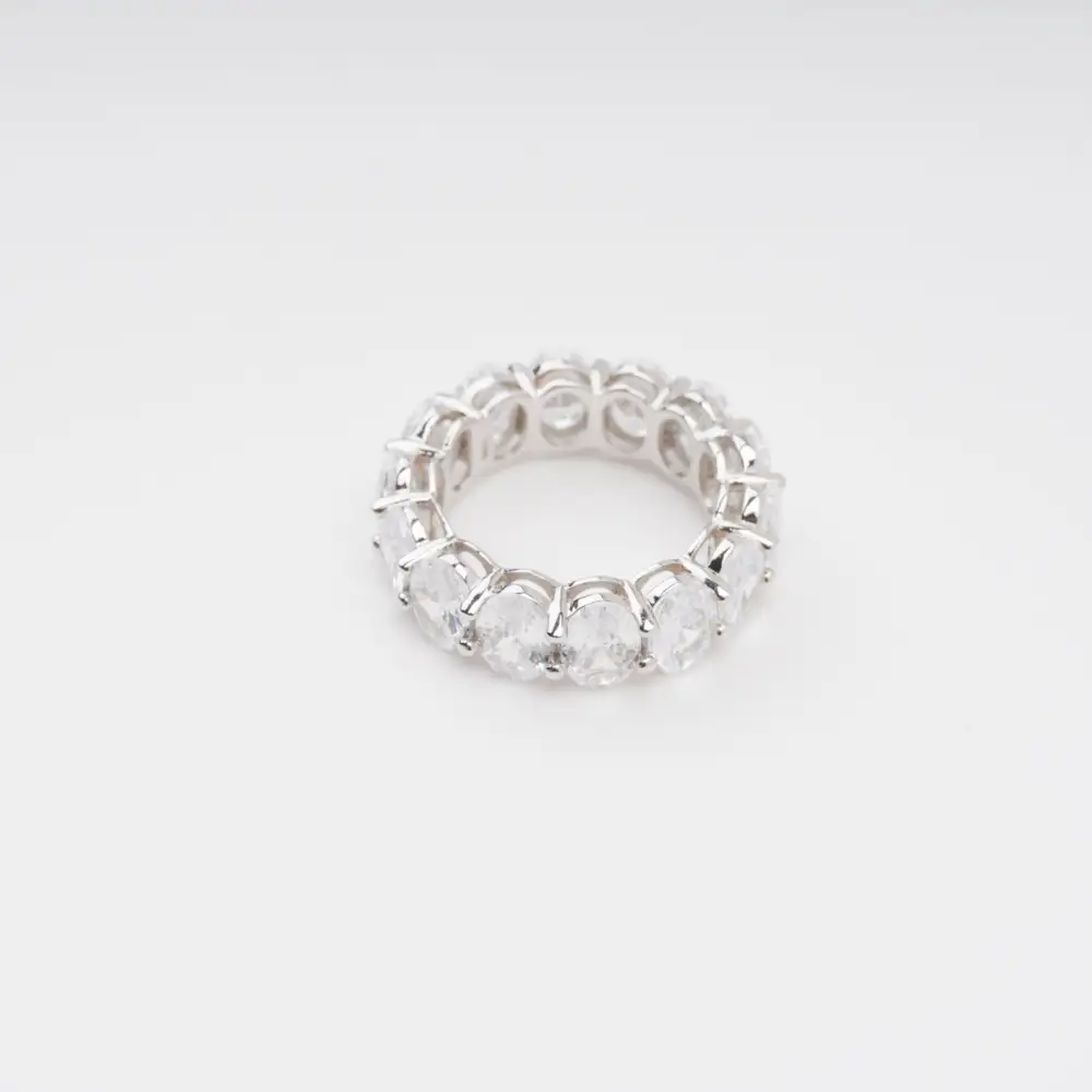 Drapé Oval Gemstone Sterling Silver Ring