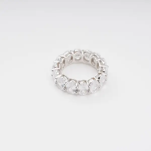 Drapé Oval Gemstone Sterling Silver Ring