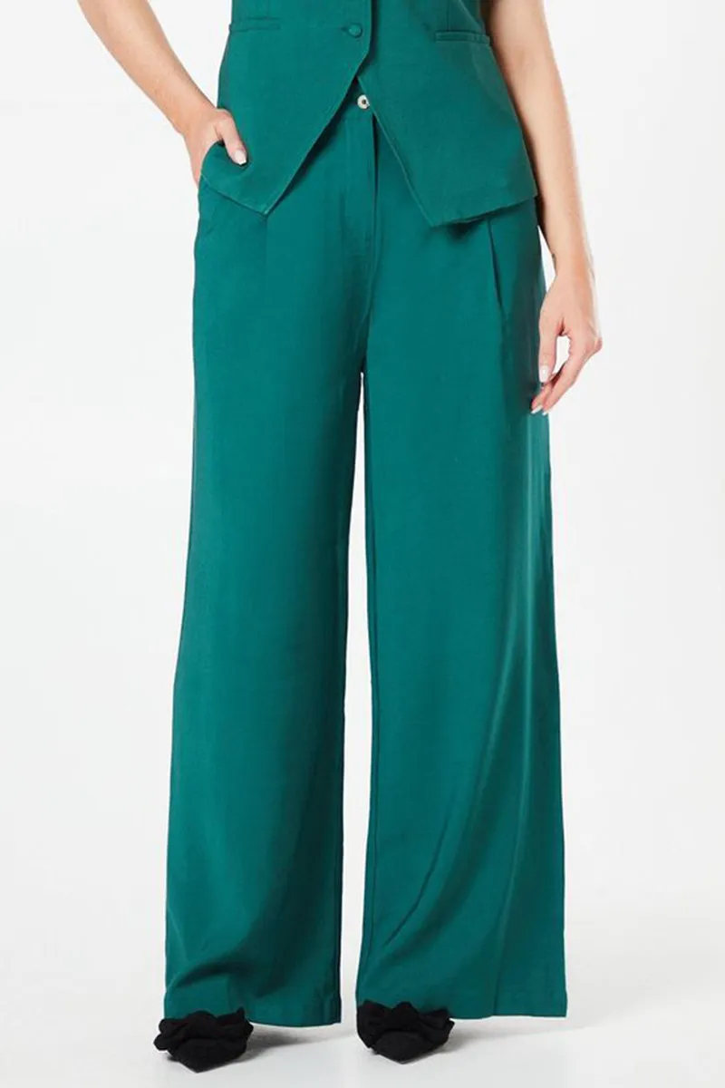 Casual Style Tailored Wide Leg Trouser