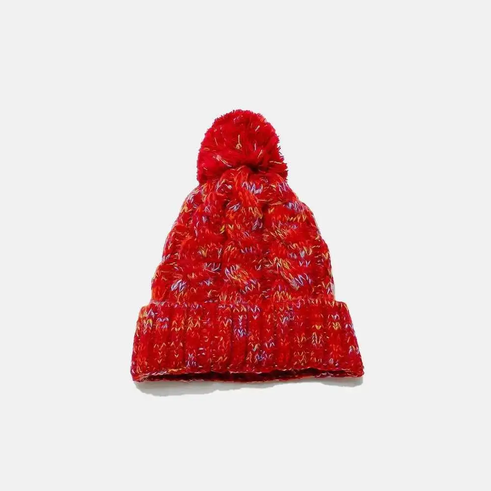 Contrast Cable Knit Hat