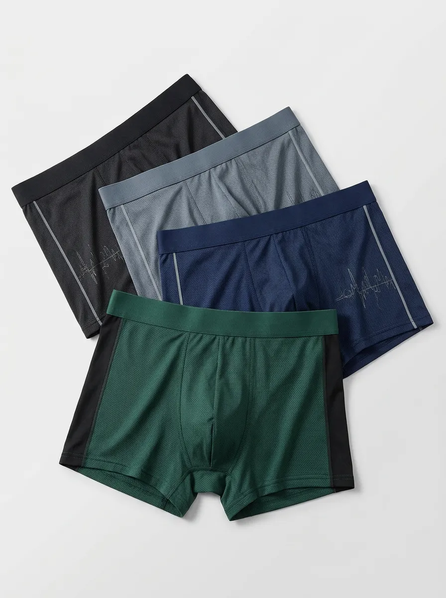Soft Flexible Waist Four Pack Briefs