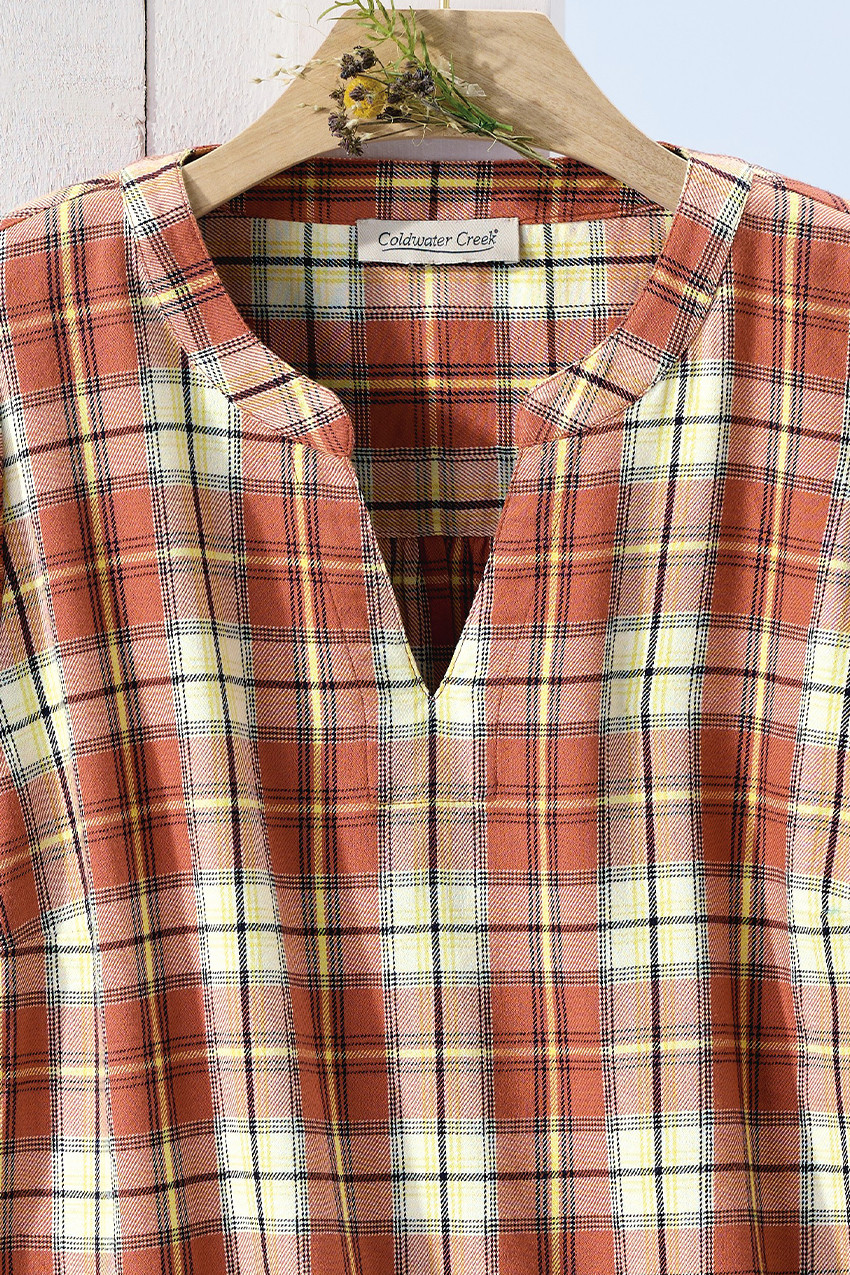 Canyon Plaid Soft Touch Top