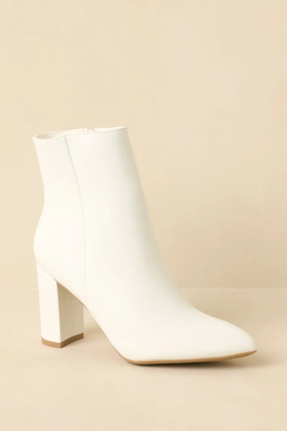 Faux Leather Leather Boots
