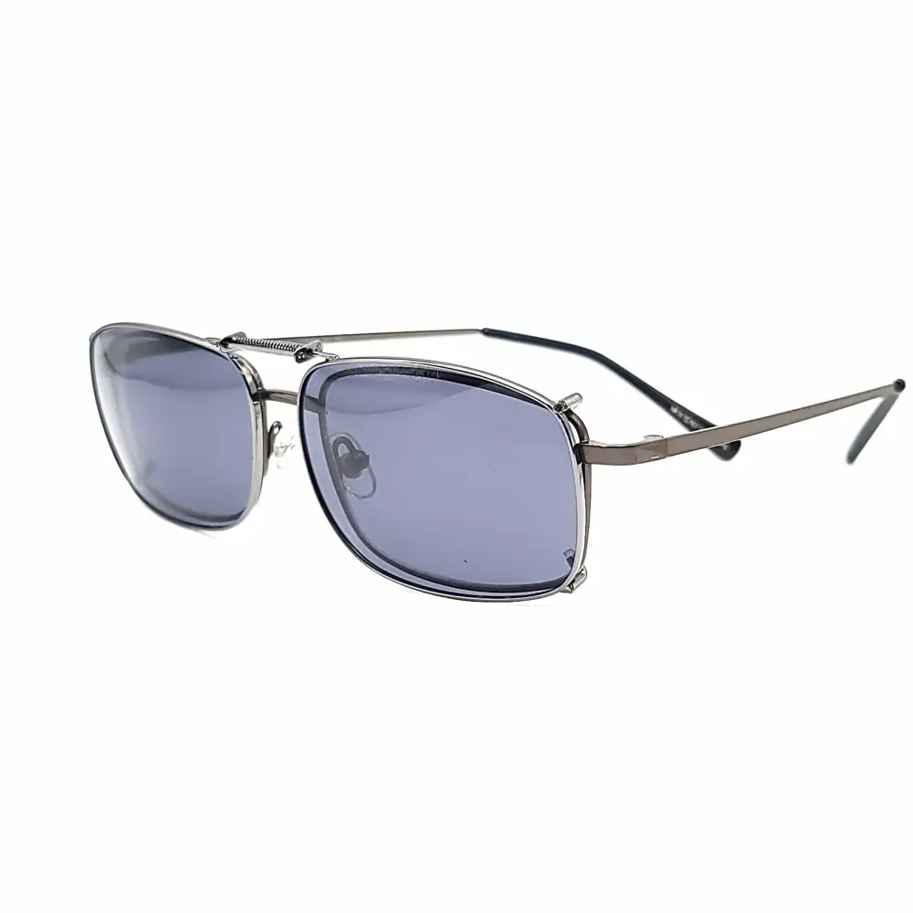 56mm Rectangular Polarized Clip-On Sunglasses for Plastic Frames