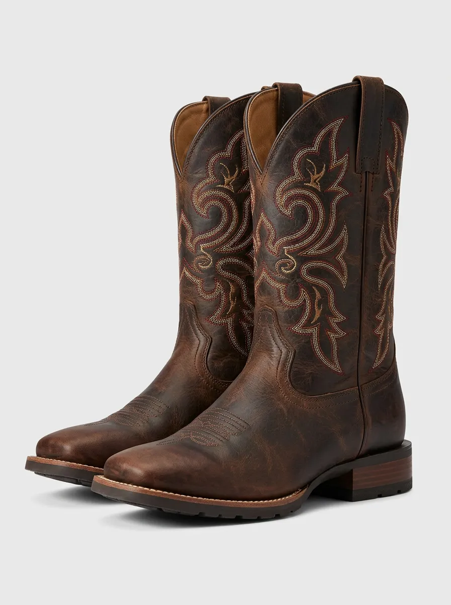 Men's Modern Western Cowboy Embroidered Cowboy Boots