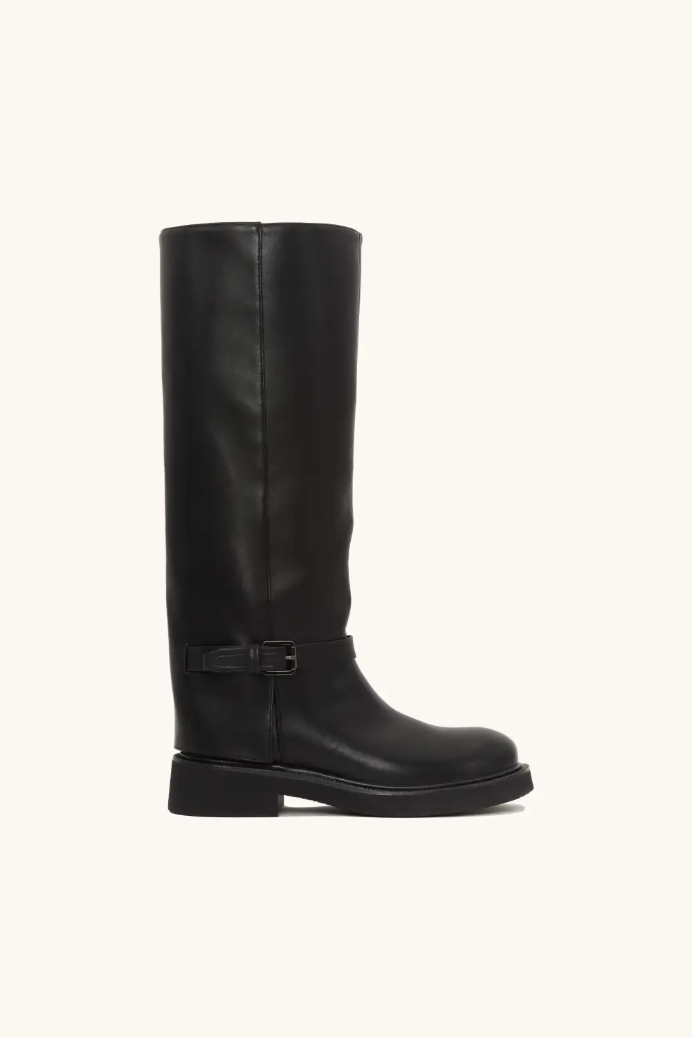 Minimal Strap Detail Riding Boots