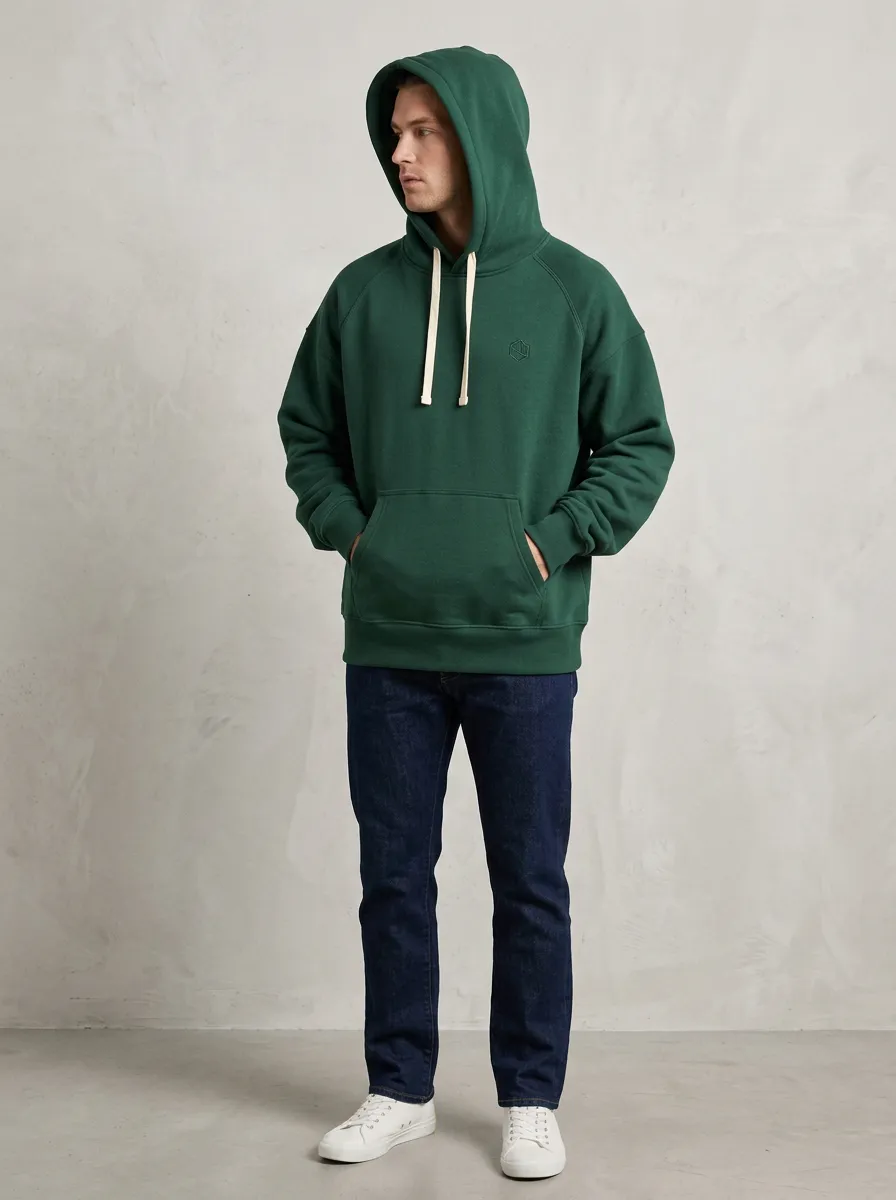 Men's Layering Embroidered Hoodie