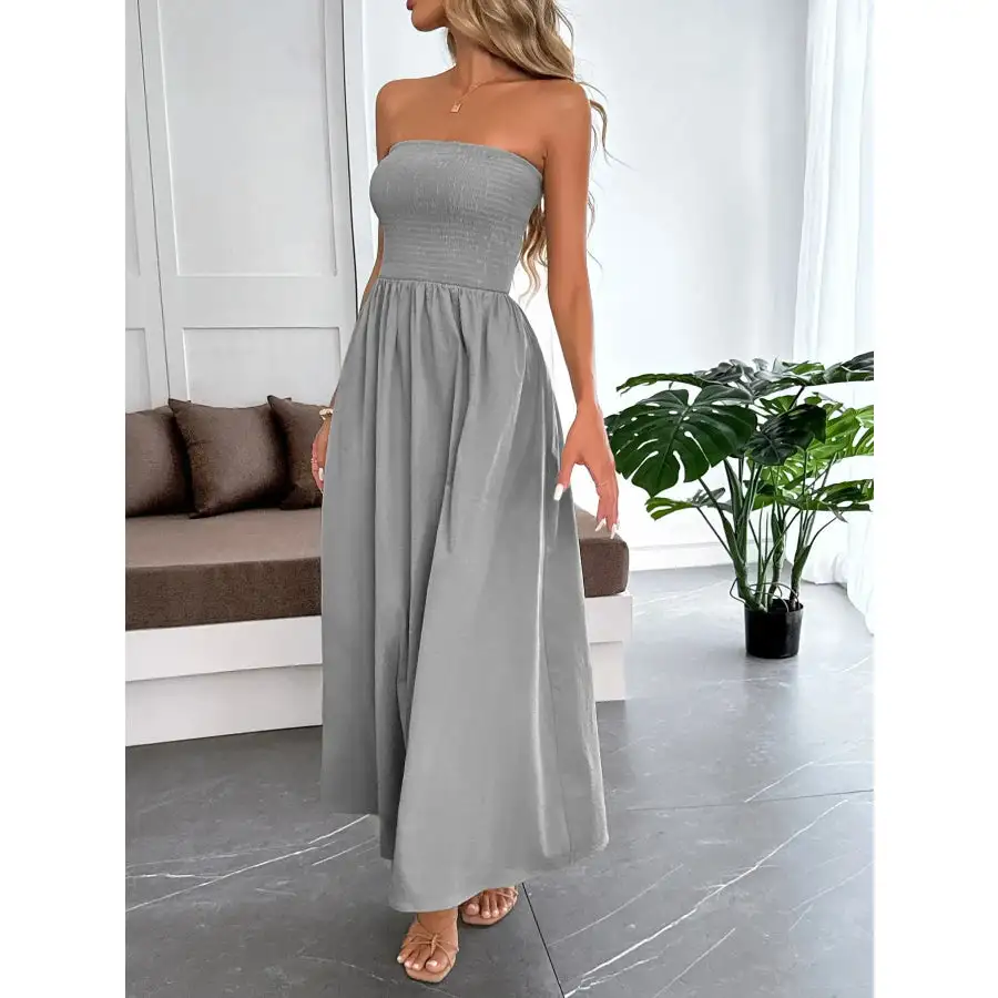 Smocked Tube Maxi Dress