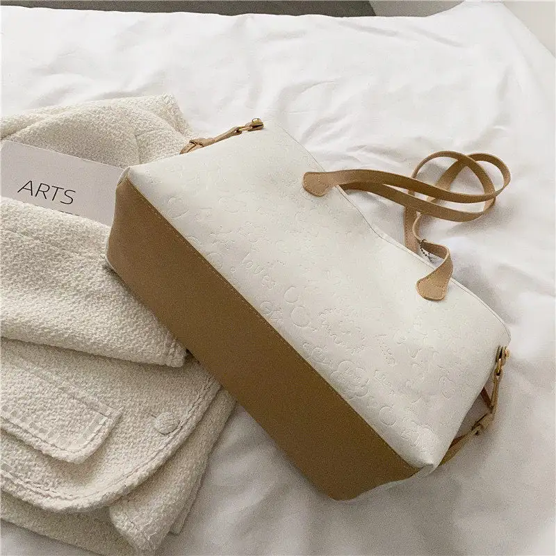 Structured Leather Roomy Everyday Tote Bag