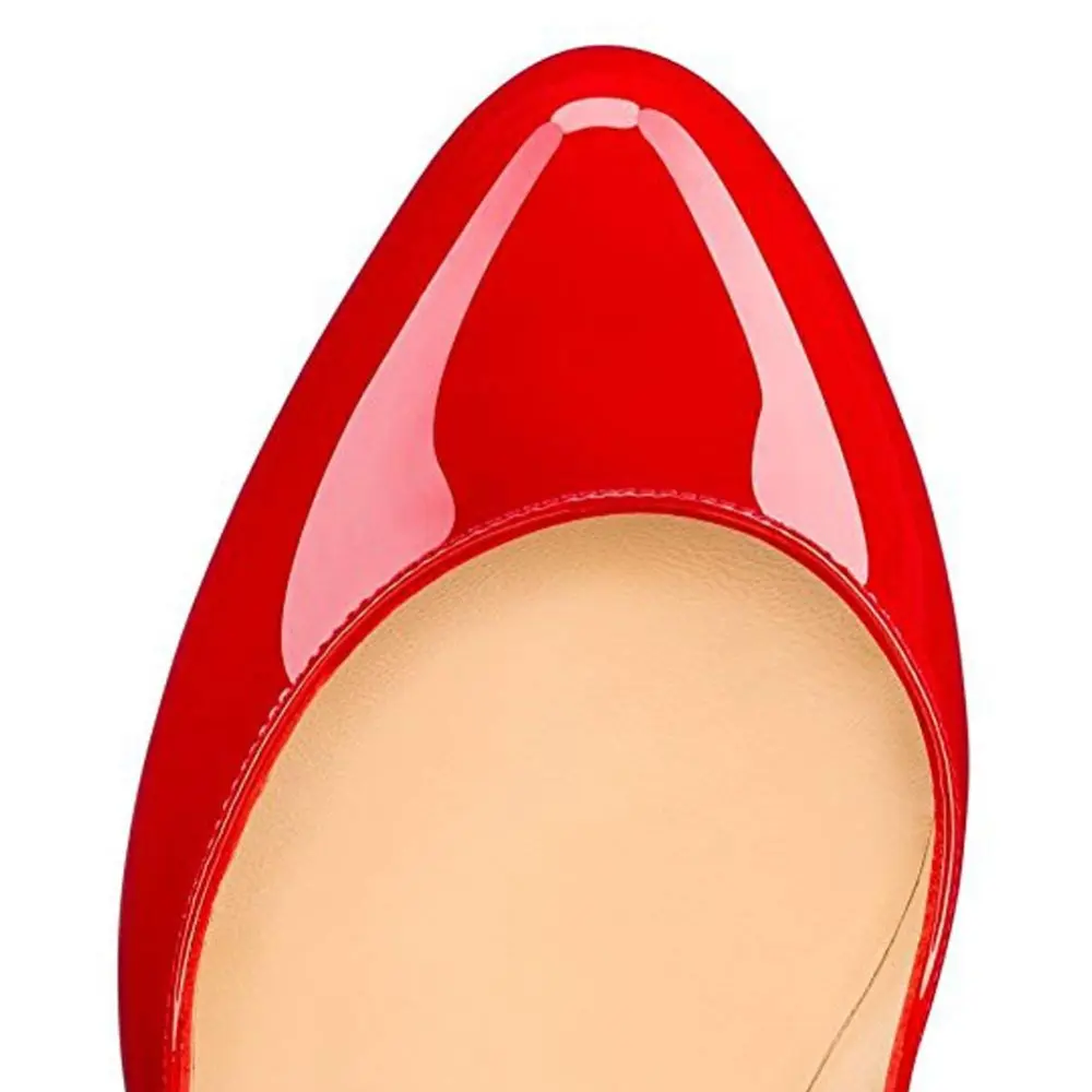 Round Toe Platform Chunky Heel Pumps