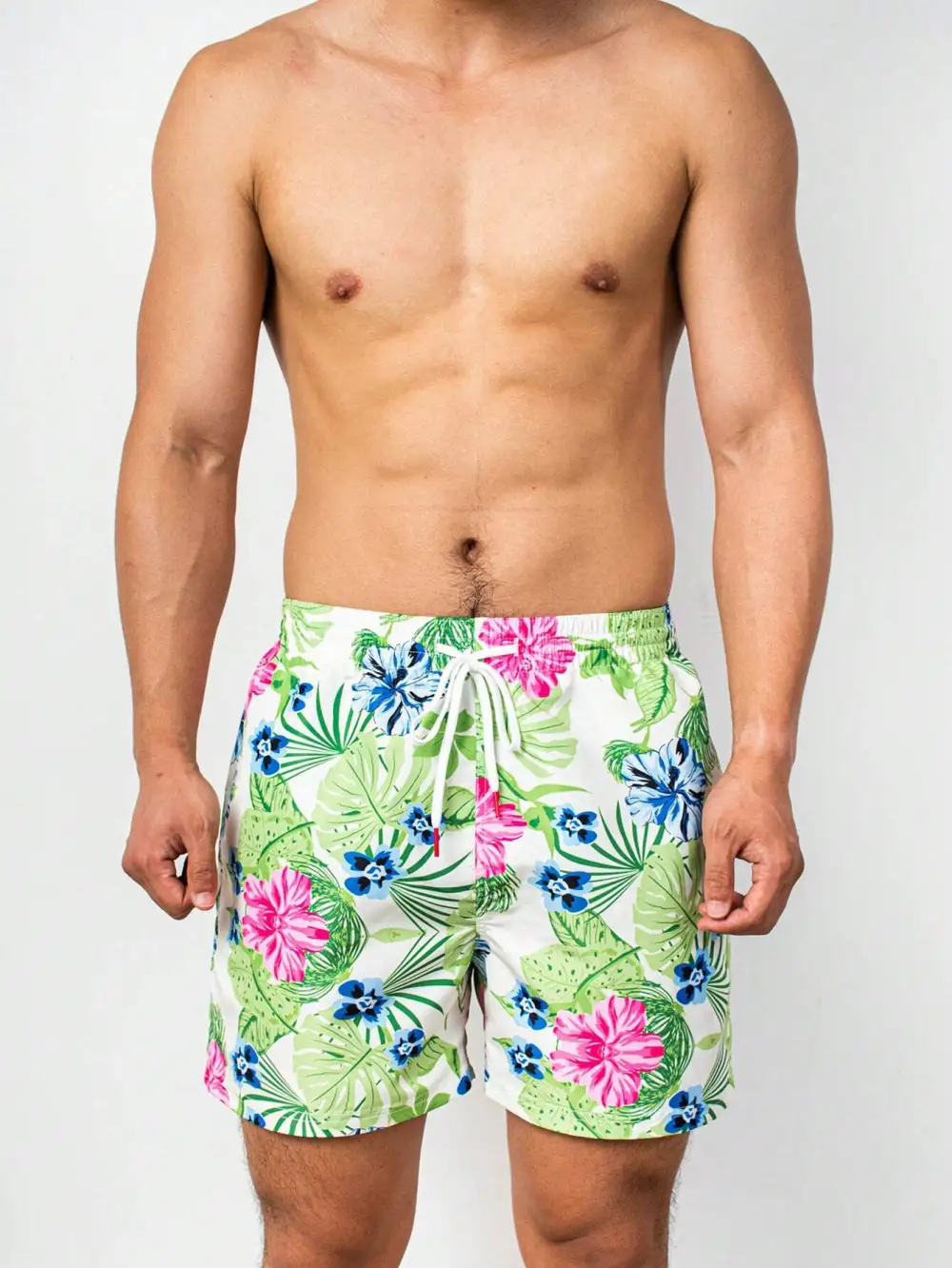 Men's Tropical Paradise Vibrant Swim Trunks