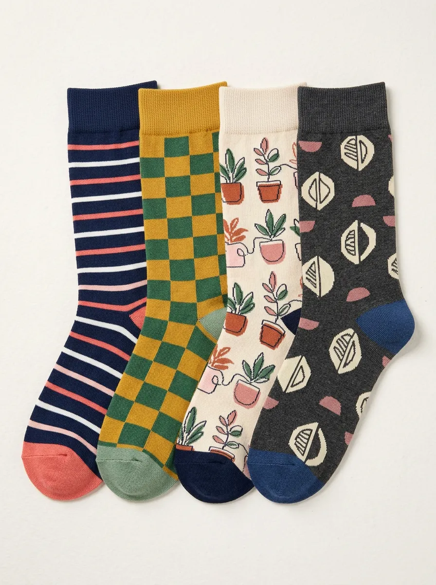 Women's Four Pair Casual Socks