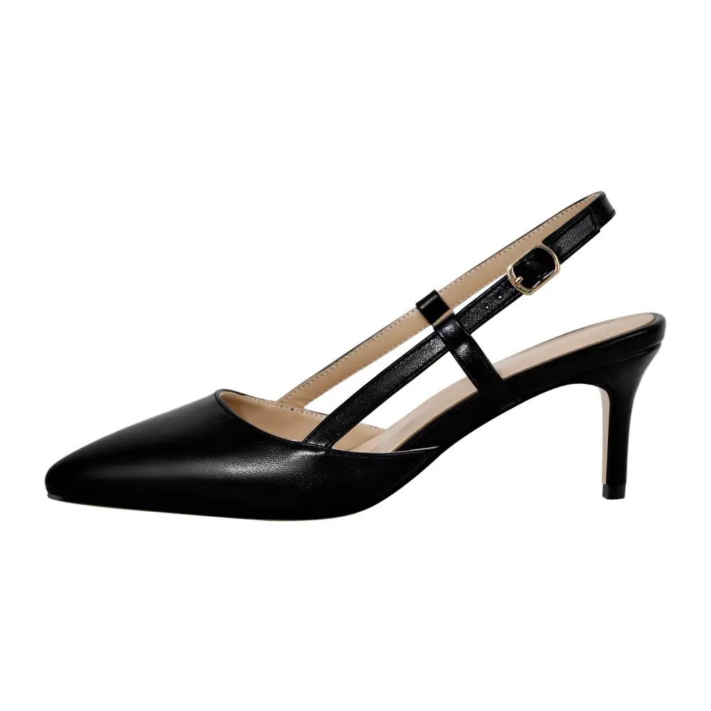Classic Pointed Toe Stiletto Slingback Pumps
