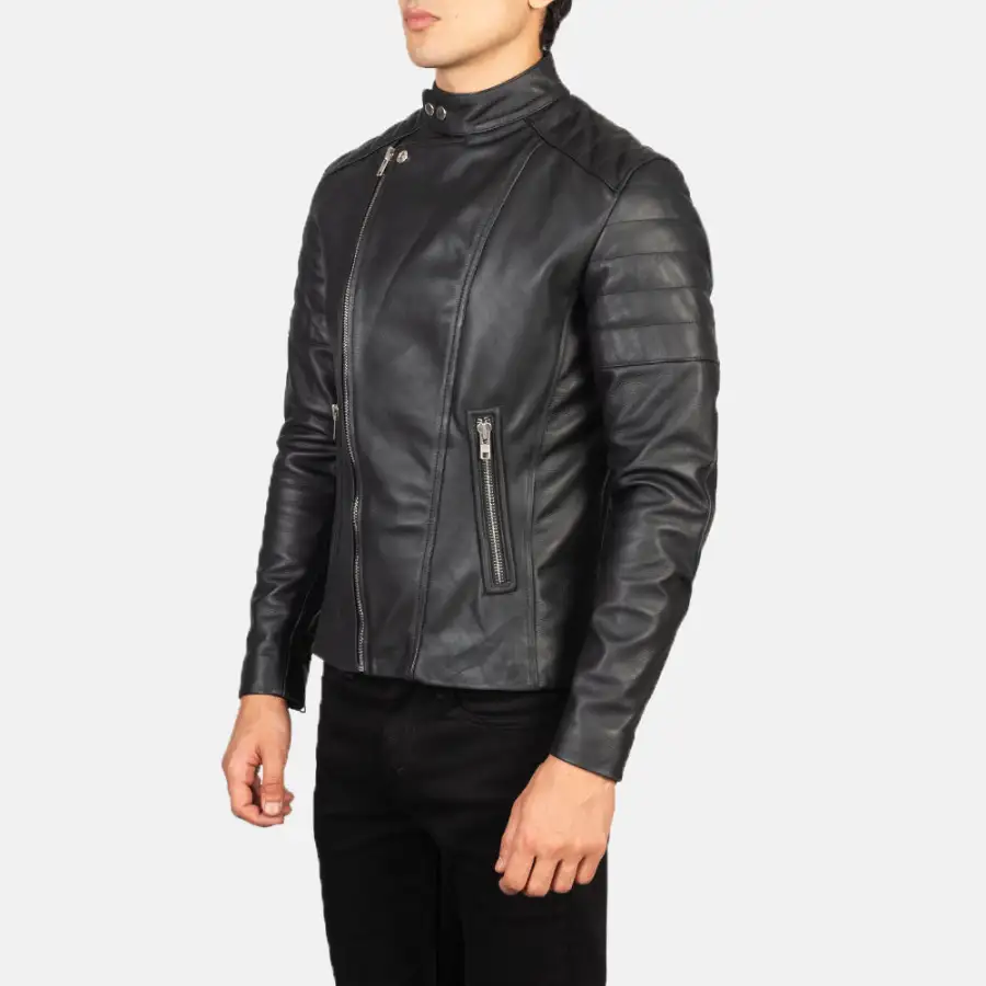 Men's Classic Casual Biker Leather Jacket