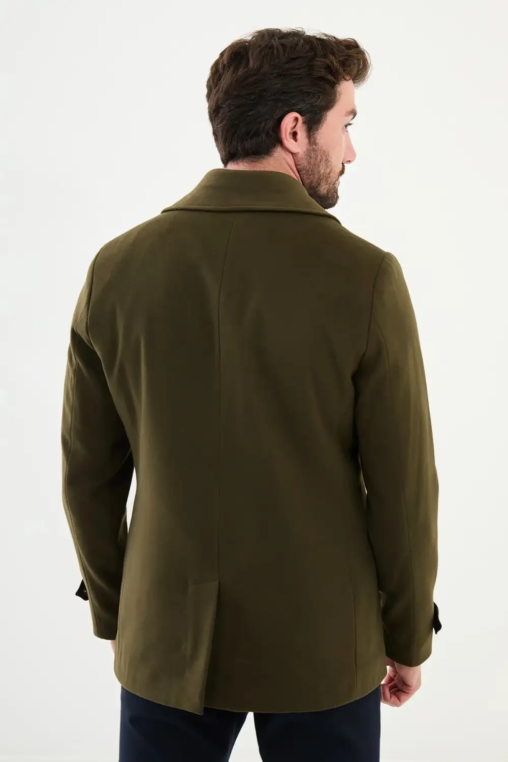 Classic Slim Fit Wool Tailored Coat