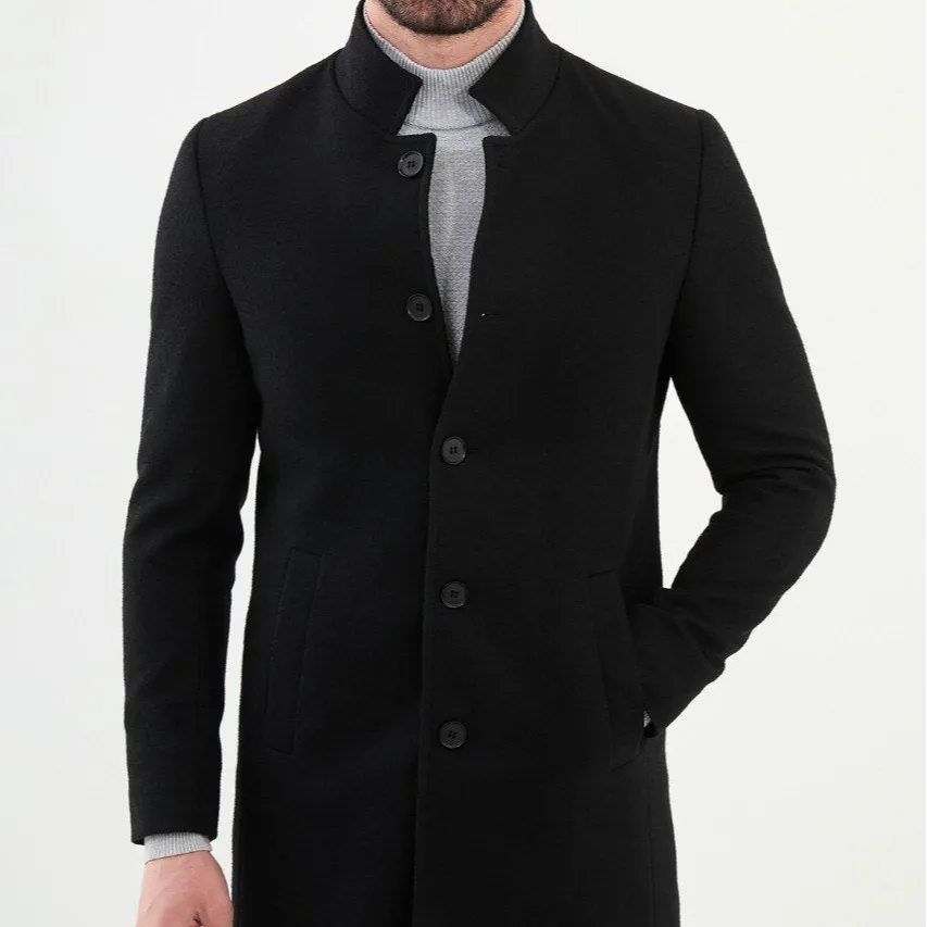 Slim Fit Wool Longline Long Coat