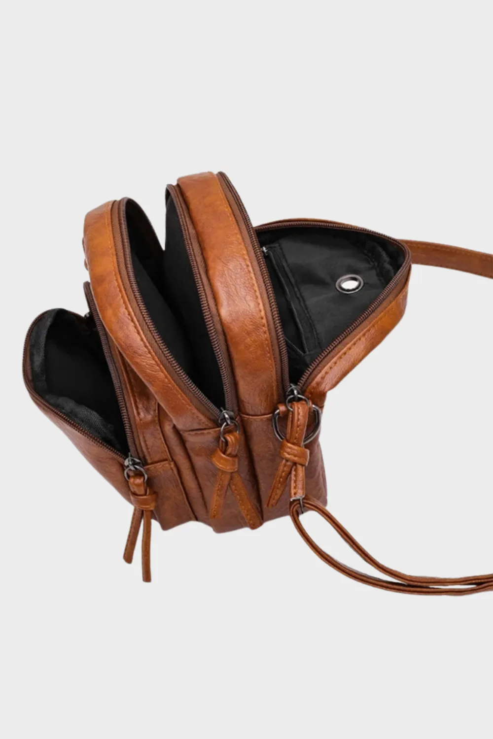 Vintage Multi Pocket Crossbody Bag Small Travel Shoulder Bag