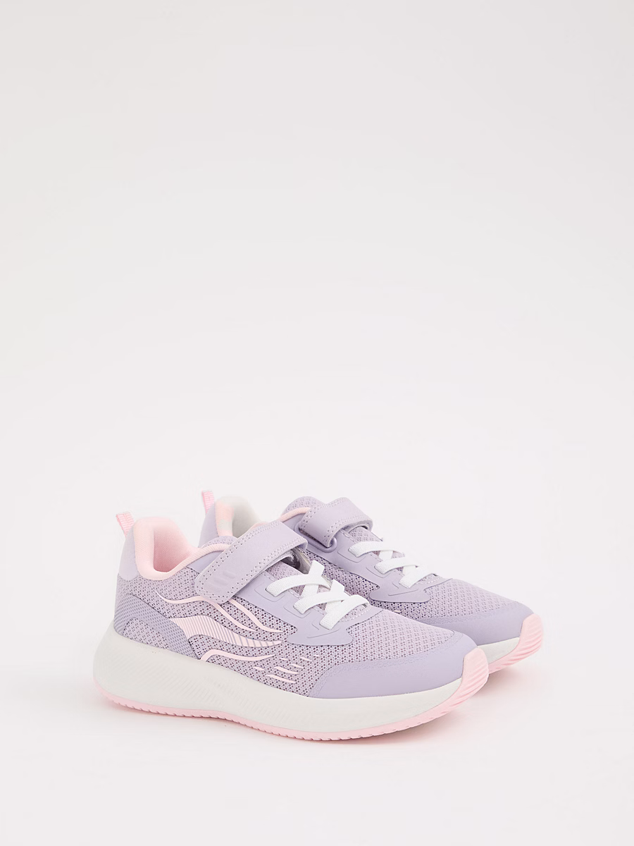 Lilac and Pink Mesh Single Strap Trainers detail 2