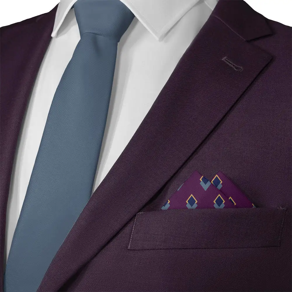 Elegant Polished Art Deco Geometric Pocket Square