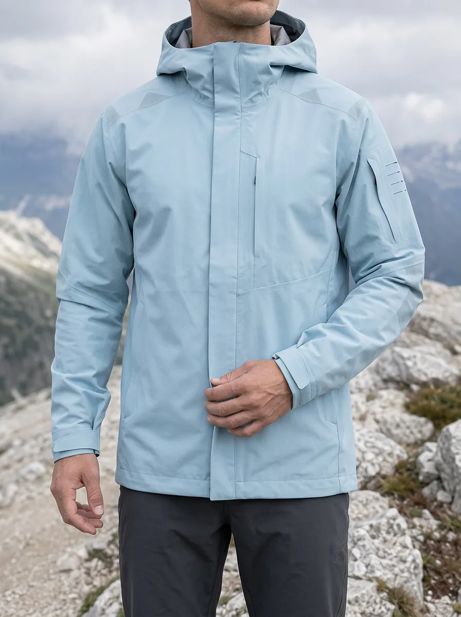 Men's Expedition Hiking Mountain Graphic Printed Hooded Jacket