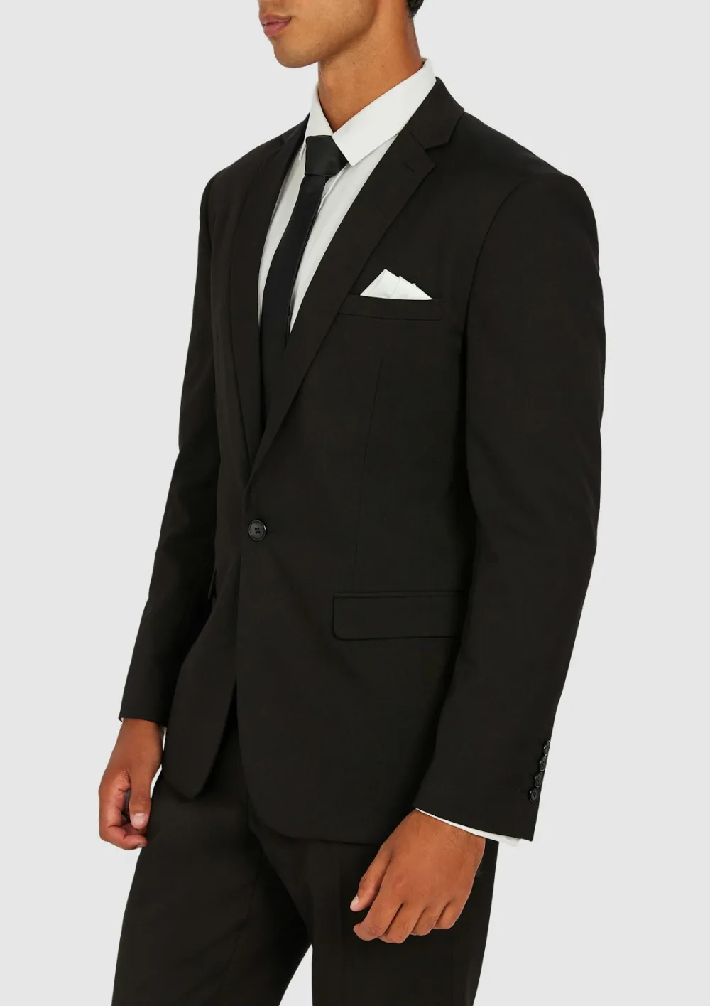 Men's Classic Soft Black Suit