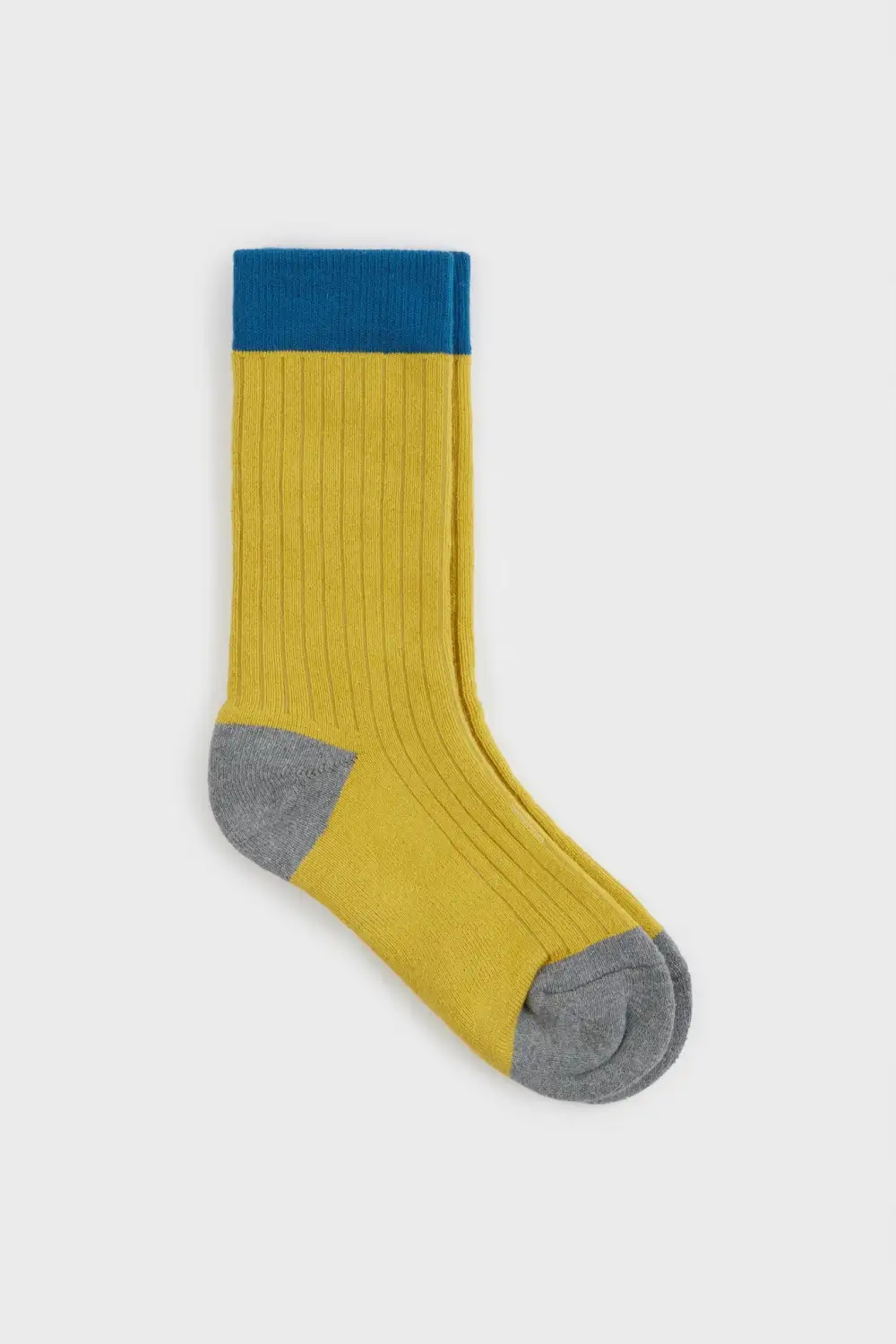 Ribbed Tricolour Block Socks