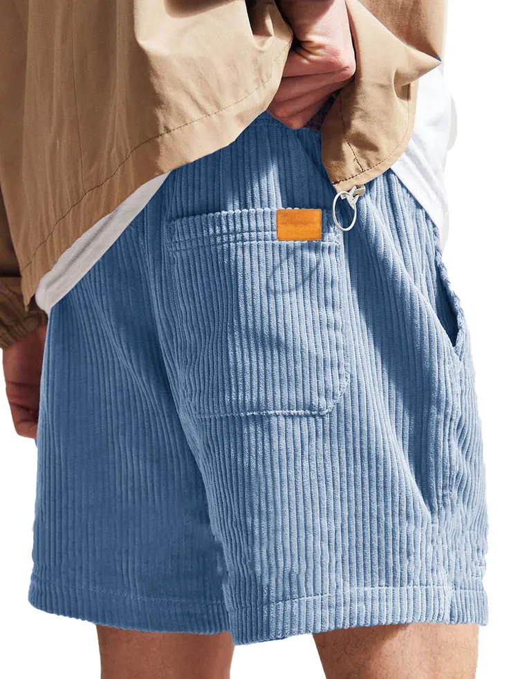 Roomy Corduroy Seamed Detail Shorts